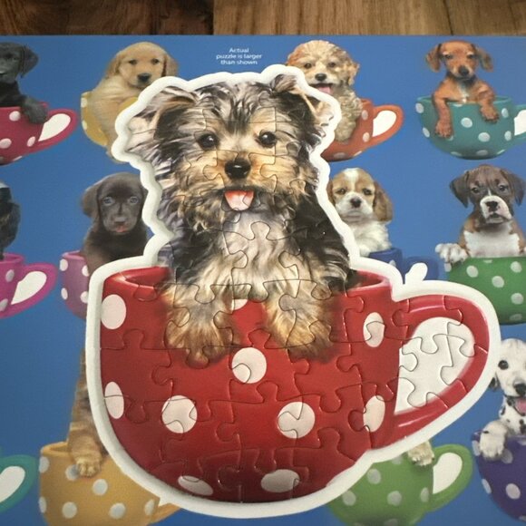 Cra-Z-Art Keith Kimberlin 13 Individual Pups in Cups Mini Shaped Puzzles Poster - Picture 2 of 4